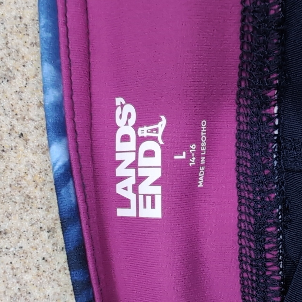 Lands' End Skort, Skirt shorts, tie dye blue, women's large 14-16 - Picture 8 of 9
